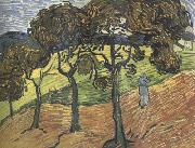 Landscape with Tree and  Figures (nn04) Vincent Van Gogh